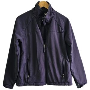 G.H. Bass purple Funnel Neck full zip jacket size medium